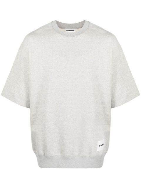 short-sleeve cotton sweatshirt by JIL SANDER