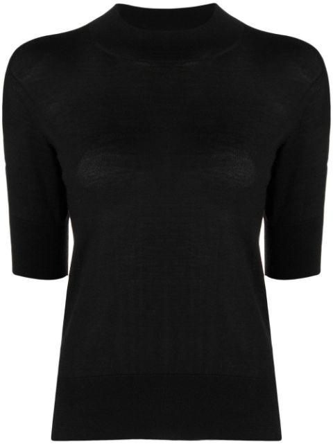 short sleeve fine-knit top by JIL SANDER