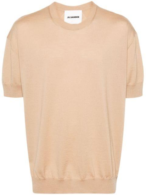 short-sleeve wool jumper by JIL SANDER