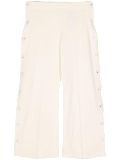 side-button straight-leg trousers by JIL SANDER