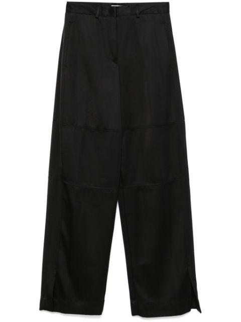 silk twill trousers by JIL SANDER