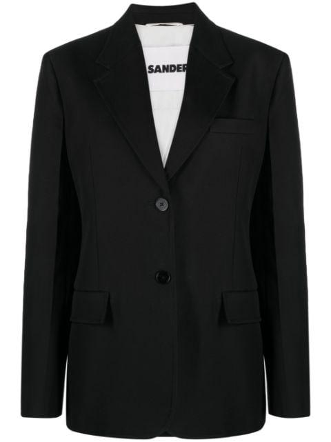 single-breasted cotton blazer by JIL SANDER