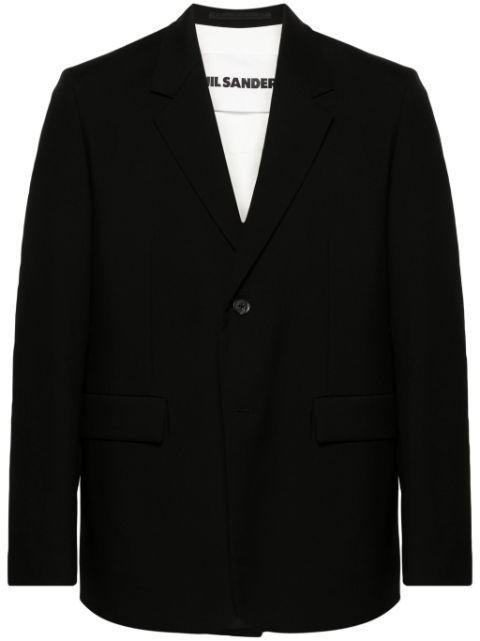single-breasted twill wool blazer by JIL SANDER