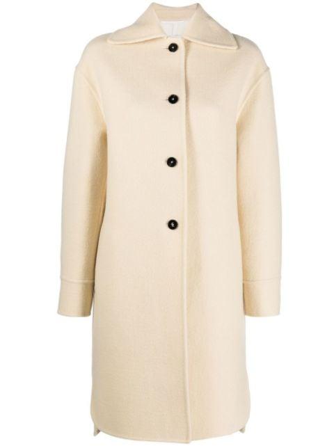single-breasted virgin wool coat by JIL SANDER