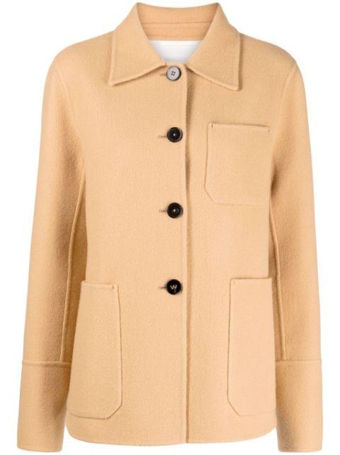 single-breasted wool jacket by JIL SANDER