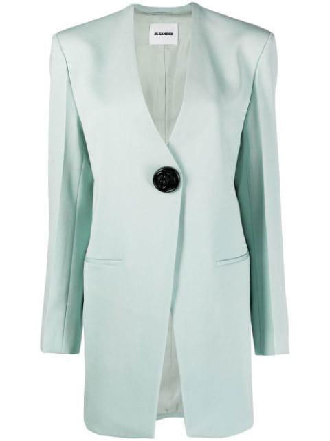 single-button wool blazer by JIL SANDER