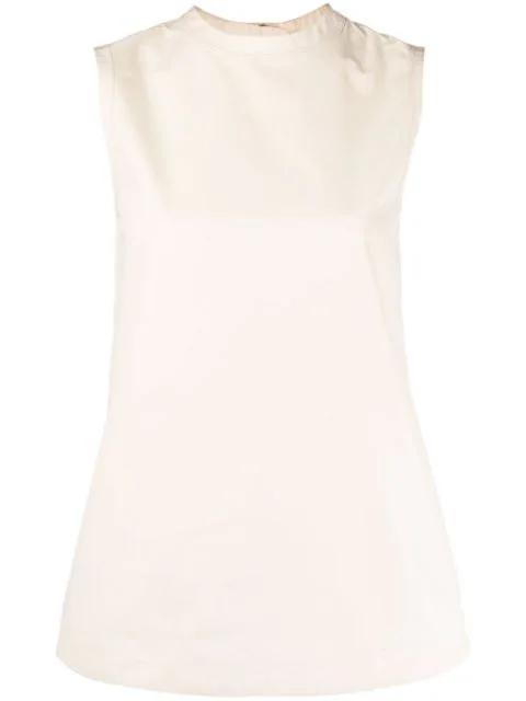 sleeveless cotton top by JIL SANDER