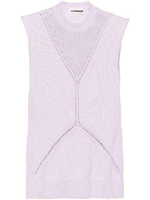 sleeveless knitted top by JIL SANDER