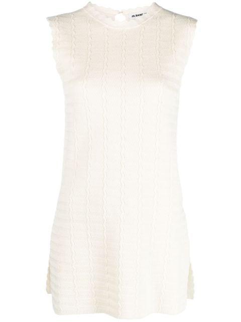 sleeveless knitted top by JIL SANDER