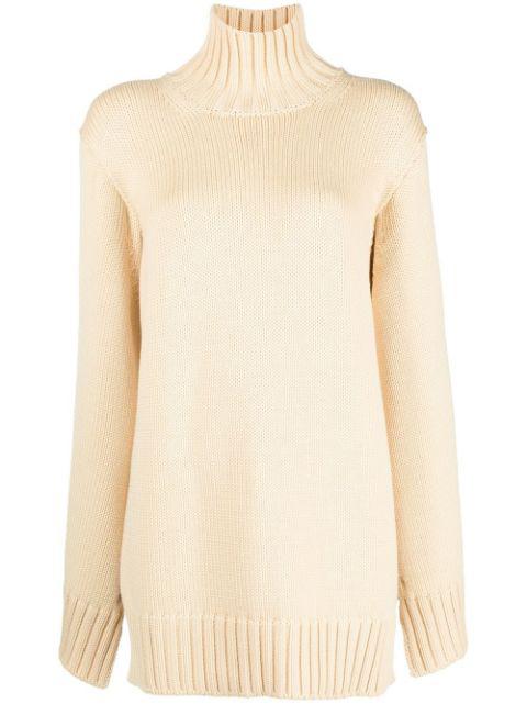 slit-sleeves high-neck jumper by JIL SANDER