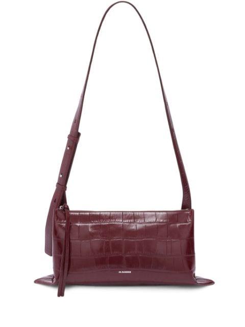 small Empire crocodile-effect shoulder bag by JIL SANDER