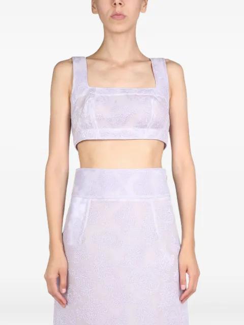 square-neck paisley-pattern top by JIL SANDER