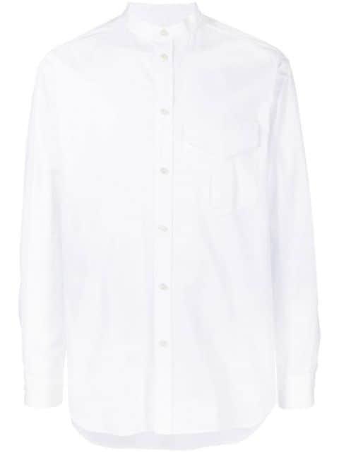 stand-collar cotton shirt by JIL SANDER