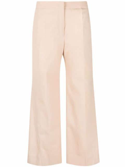 straight-leg cotton trousers by JIL SANDER