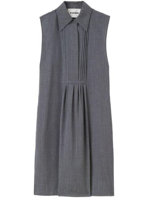 straight-point collar wool dress by JIL SANDER