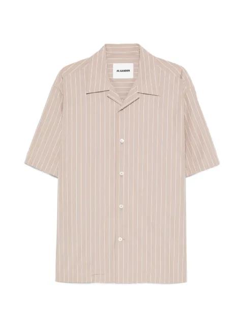 stripe-pattern short-sleeve shirt by JIL SANDER