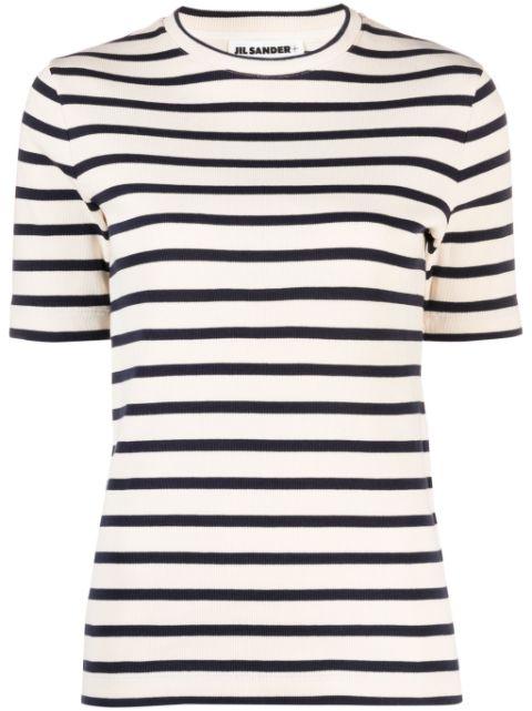 striped cotton T-shirt by JIL SANDER