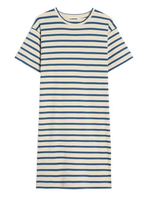 striped cotton dress by JIL SANDER
