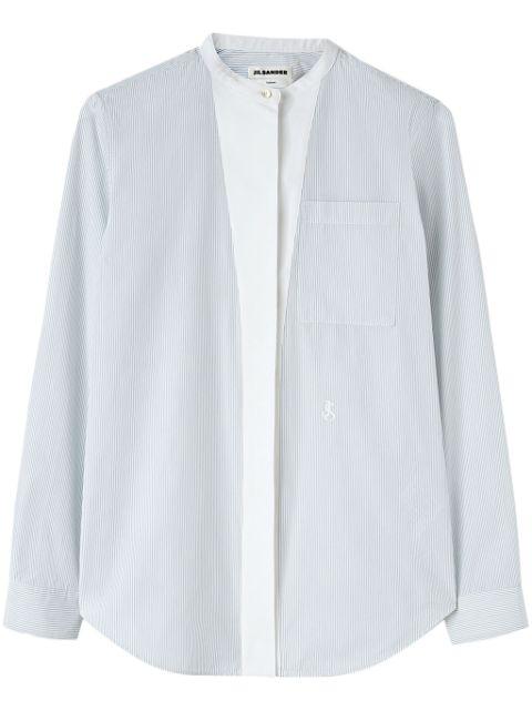 striped cotton shirt by JIL SANDER