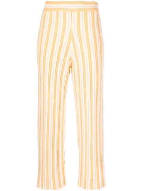 striped cropped trousers by JIL SANDER