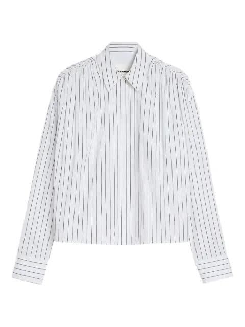 striped-pattern cotton shirt by JIL SANDER