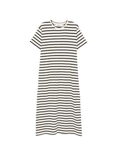 striped short sleeve dress by JIL SANDER