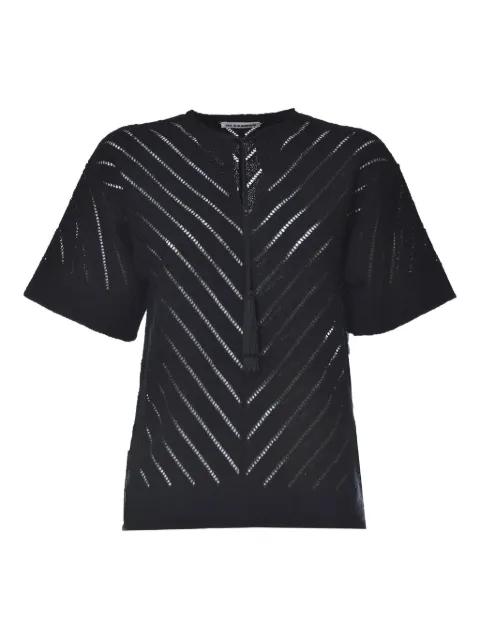striped short-sleeved top by JIL SANDER