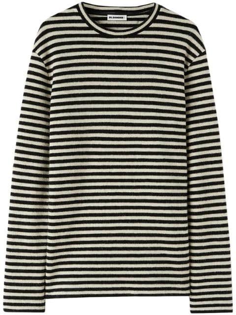 striped wool sweater by JIL SANDER