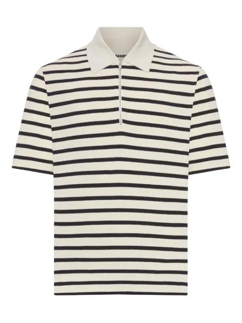 striped zip polo shirt by JIL SANDER