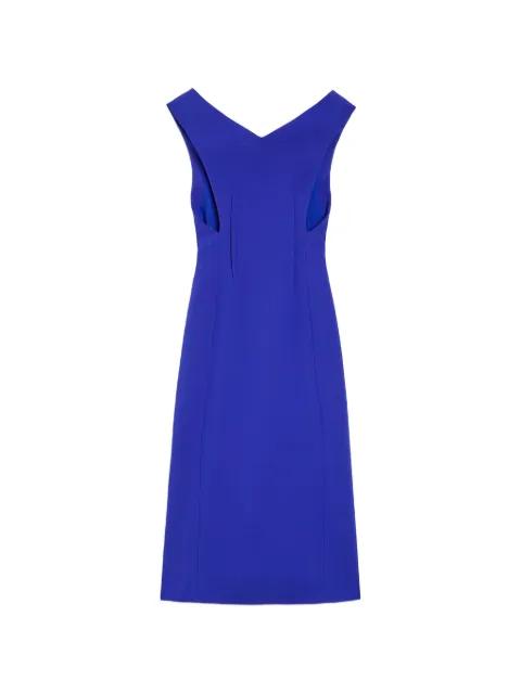 technical V-neck off-the-shoulder dress by JIL SANDER
