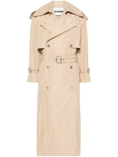 textured belted trench coat by JIL SANDER