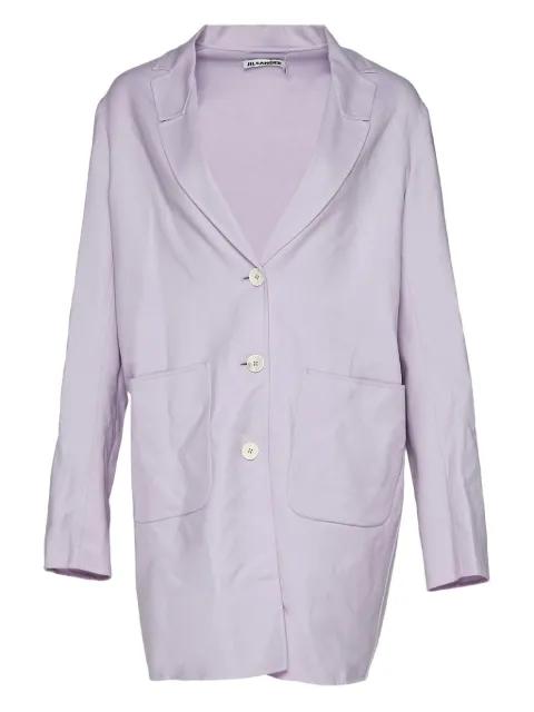 three-button patch-pocket coat by JIL SANDER