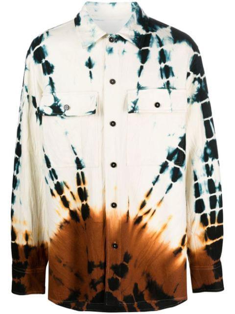 tie-dye chest pocket shirt by JIL SANDER