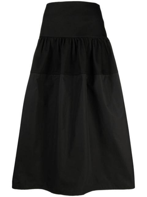 tiered cotton skirt by JIL SANDER