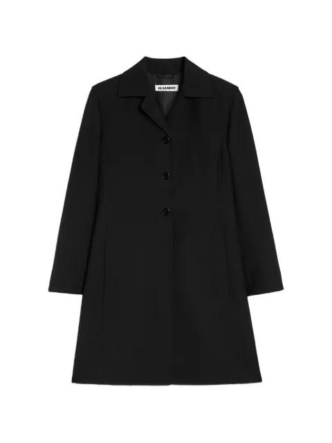 twill-weave single-breasted coat by JIL SANDER