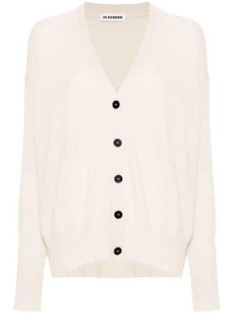 v-neck cashmere cardigan by JIL SANDER