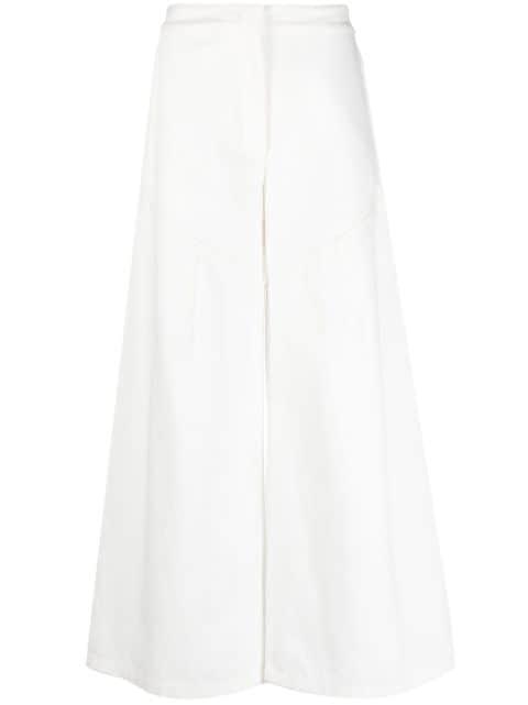wide-leg cotton trousers by JIL SANDER