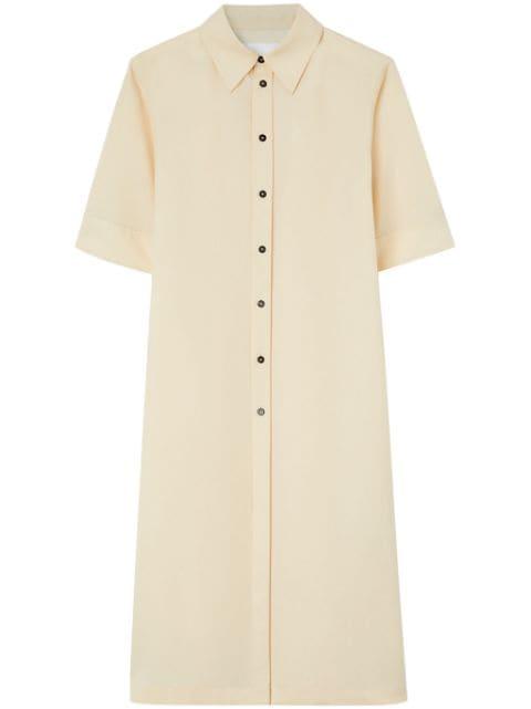 wool gabardine long shirt by JIL SANDER