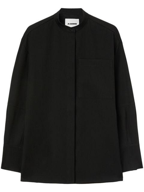 wool gabardine shirt by JIL SANDER