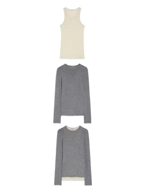 wool layered T-shirt by JIL SANDER