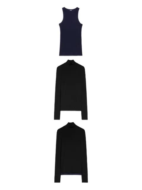 wool layered T-shirt by JIL SANDER