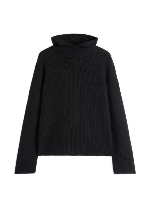 x Moncler ribbed-knit hood sweater by JIL SANDER