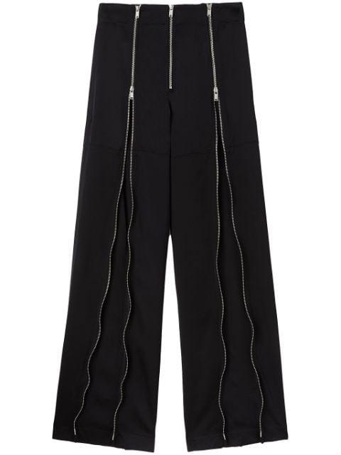 zip-detail wide-leg trousers by JIL SANDER