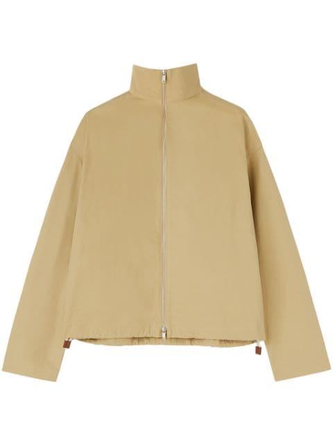 zip-up cotton bomber jacket by JIL SANDER