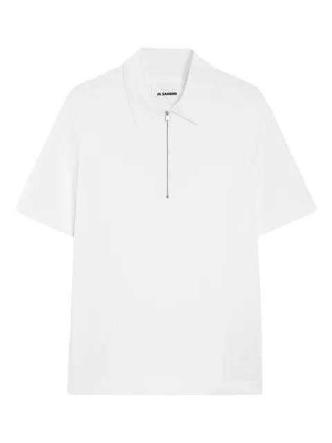 zip-up knitted polo shirt by JIL SANDER