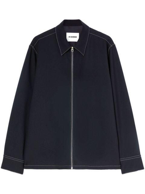 zip-up shirt jacket by JIL SANDER