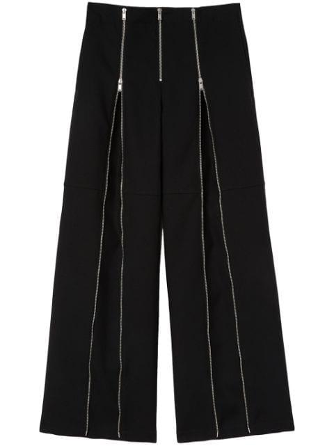 zip-up wide-leg trousers by JIL SANDER