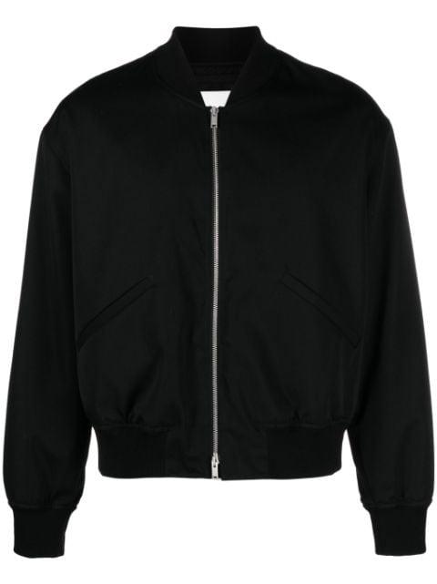 zip-up wool bomber jacket by JIL SANDER