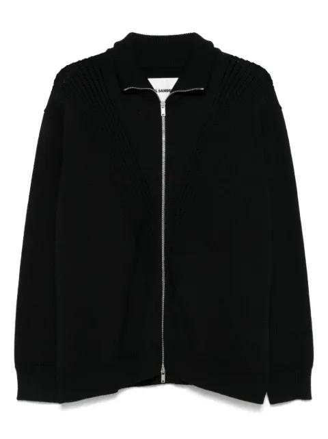 zip-up wool cardigan by JIL SANDER