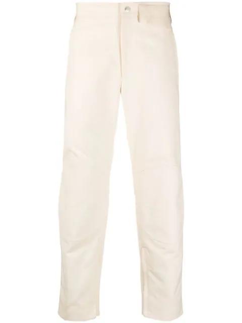 zipped-ankle cotton trousers by JIL SANDER